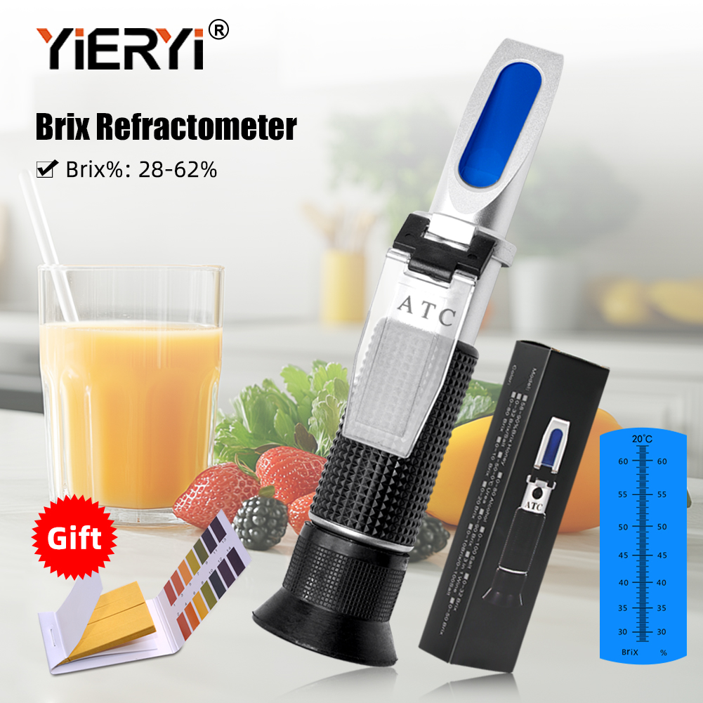 Refractometer Salinity - Professionele 28-62% Brix Refractometer Met ATC