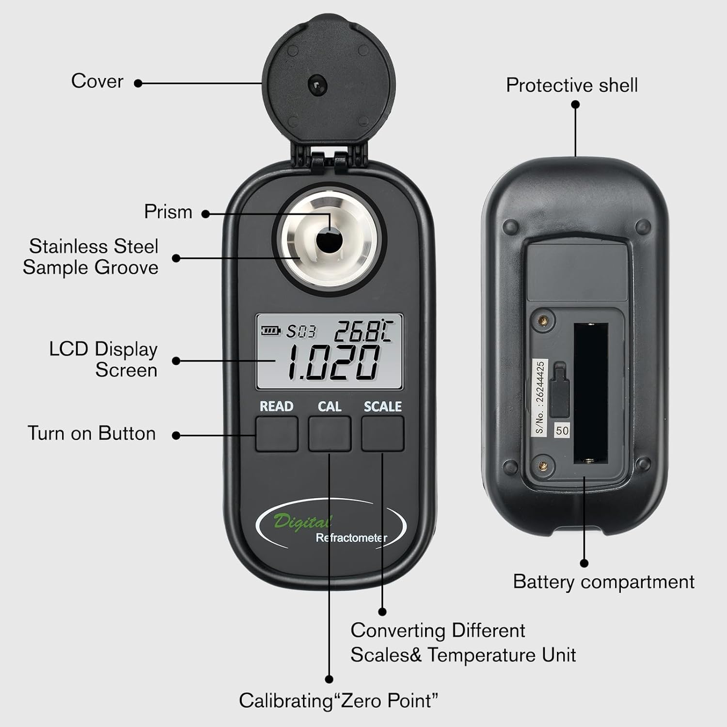 Digitale refractometer Digital - Refractometer Salinity recensie en prijs