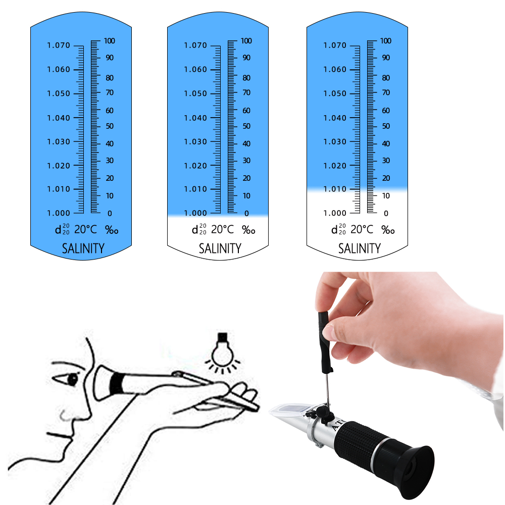 Zoutgehalte Refractometer 0-10 - Refractometer Salinity recensie en prijs